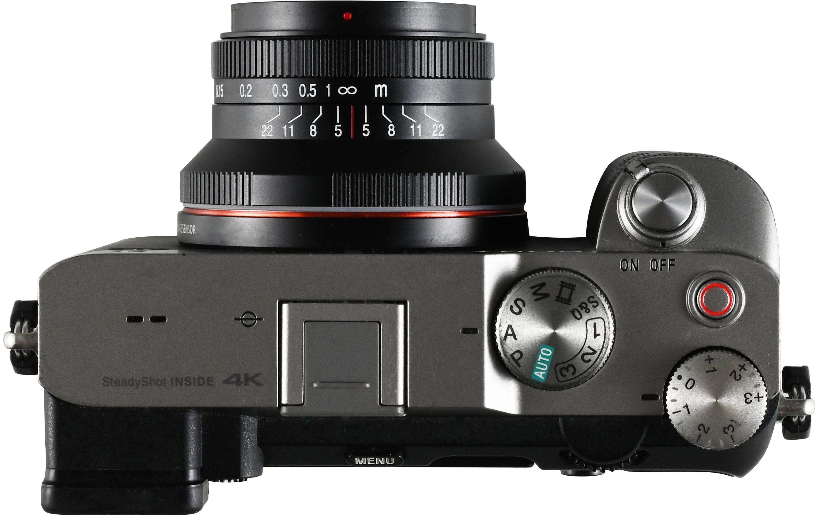 Festbrennweite 15 mm F/5 Cookie FF – Sony E-Mount<br>Kompaktes Pancake-Objektiv für die Alltagsfotografie