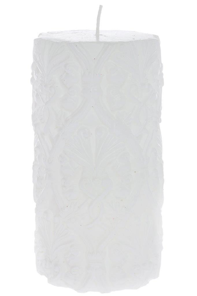 Kerze - weiß - 15 cm