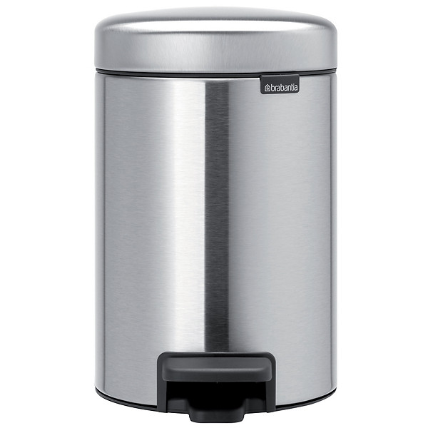 Poubelle NewIcon Brabantia 3 L gris brossé mat