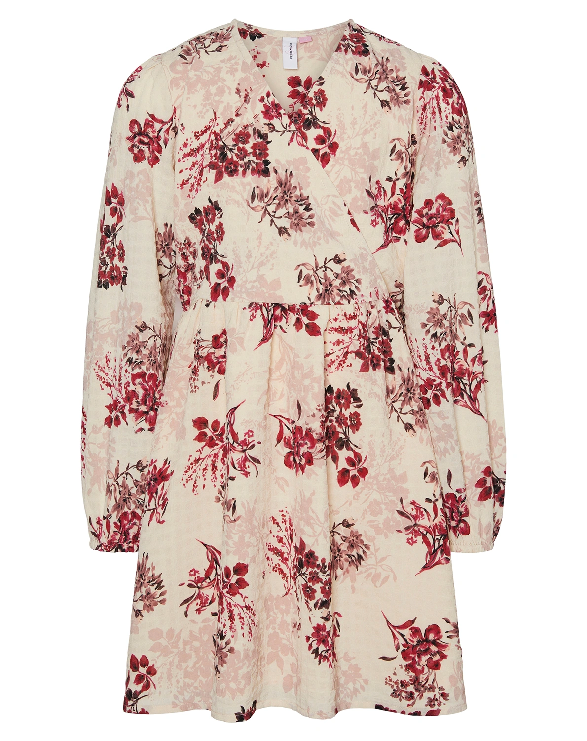 Langarmkleid VMROSIE FRILL WRAP in raspberry sorbet