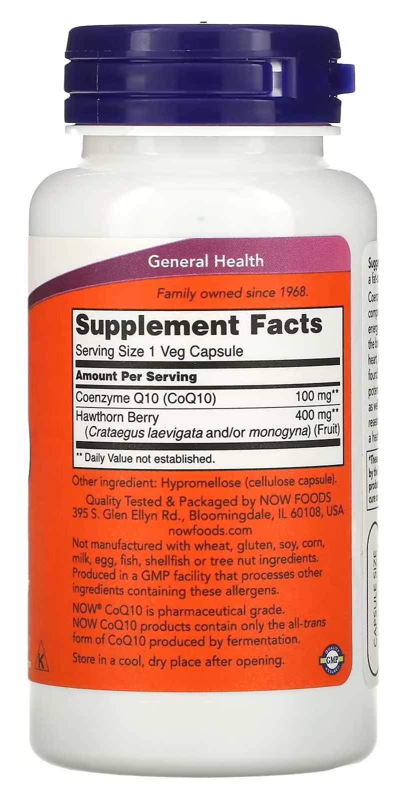 NOW Foods Coenzima Q10 100mg 30 cápsulas