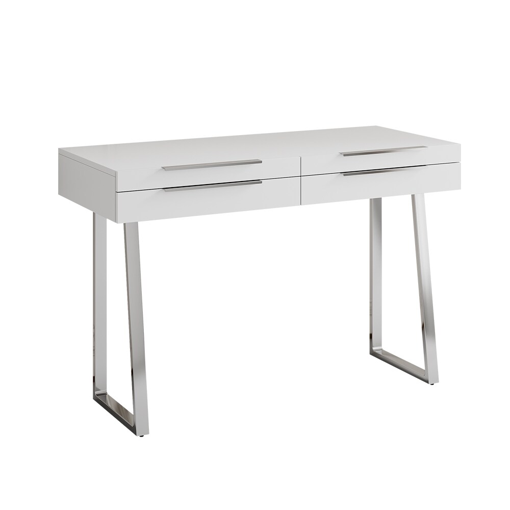 Oskar-Store Schminktisch Alexia Weiß, 120 x 50 cm, Frisiertisch, 4 Schubladen