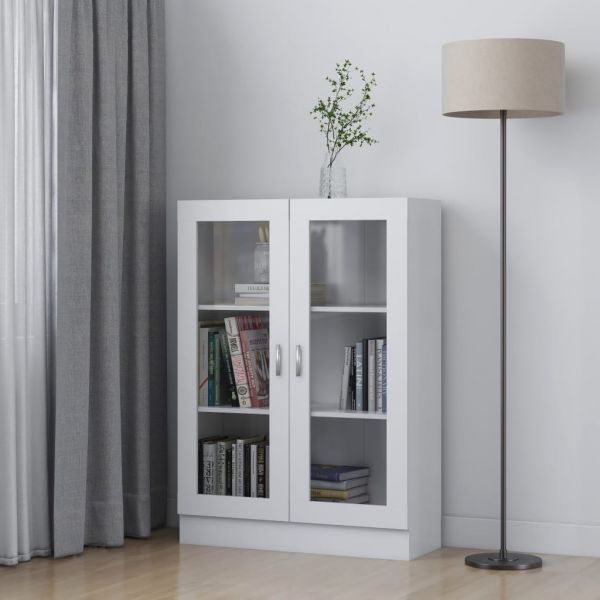 Armário Vitrine 82,5x30,5x115 cm Contraplacado Branco - 802750