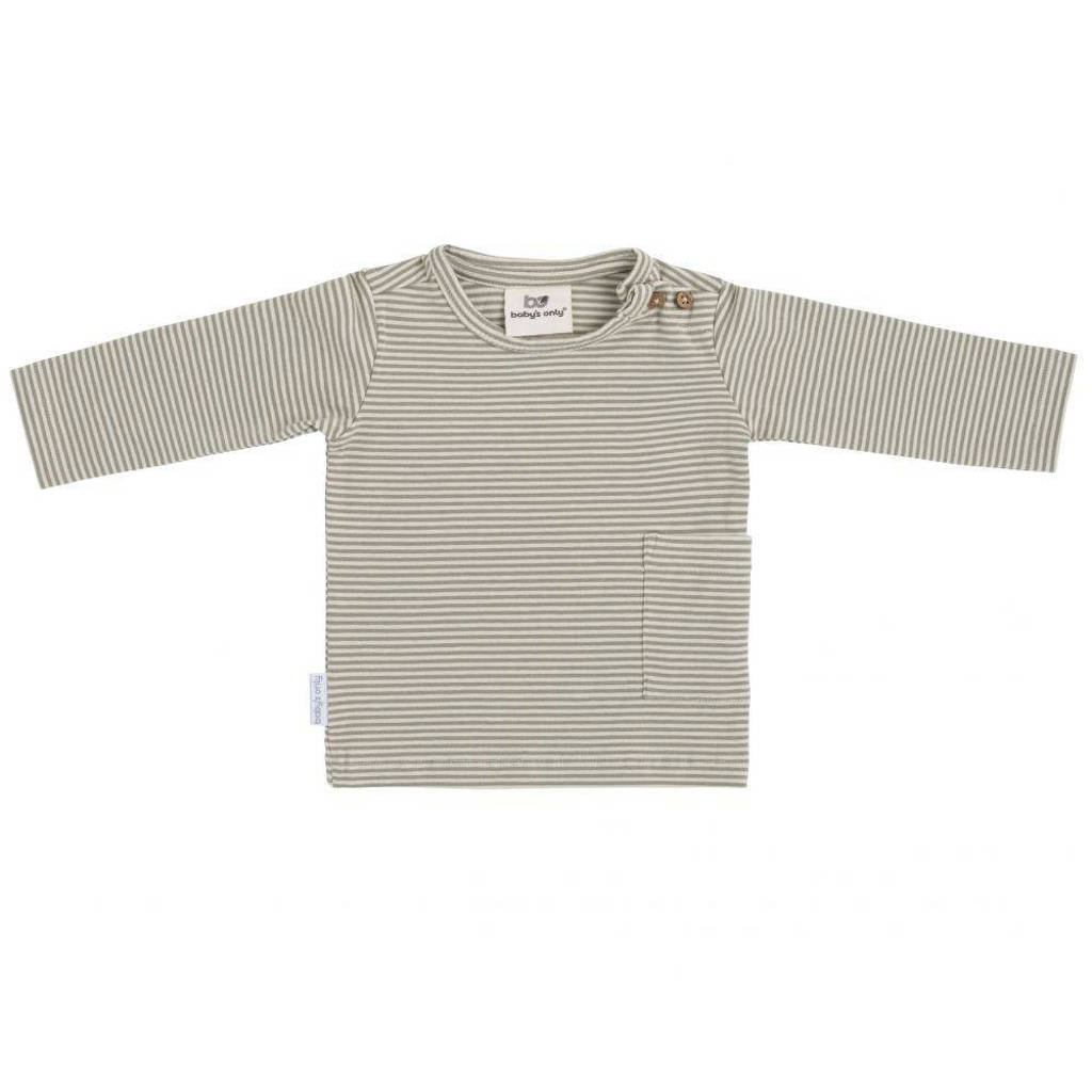 Baby's Only longsleeve Stripe lichtgroen/ecru