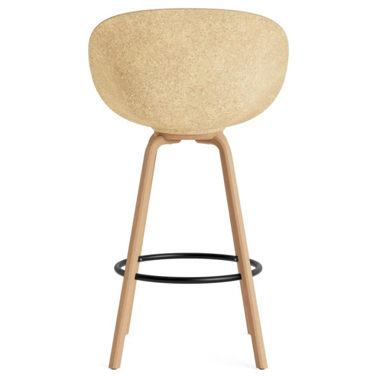 Normann Copenhagen Mat Armchair barkruk 75 cm beuken Cream/Hemp