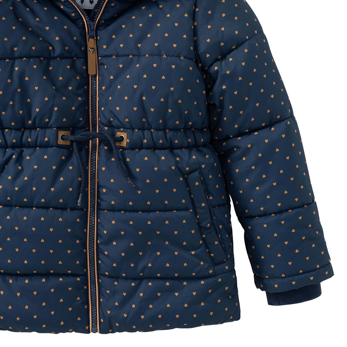 Topolino Mädchen Winterjacke mit Herzen dunkelblau