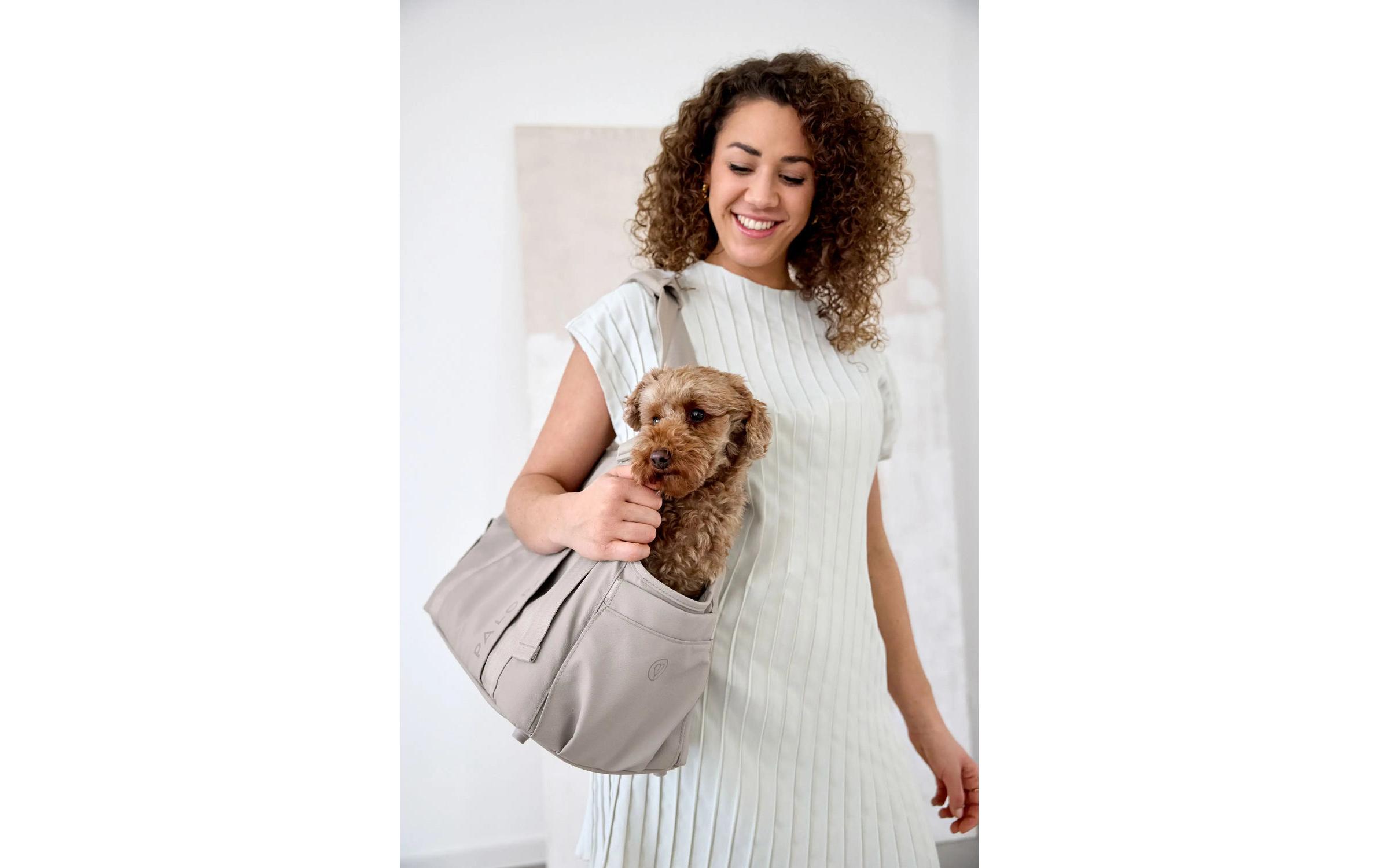 Hundetragetasche Weda Taupe<br>Nachhaltige Hundetasche und Matte in einem