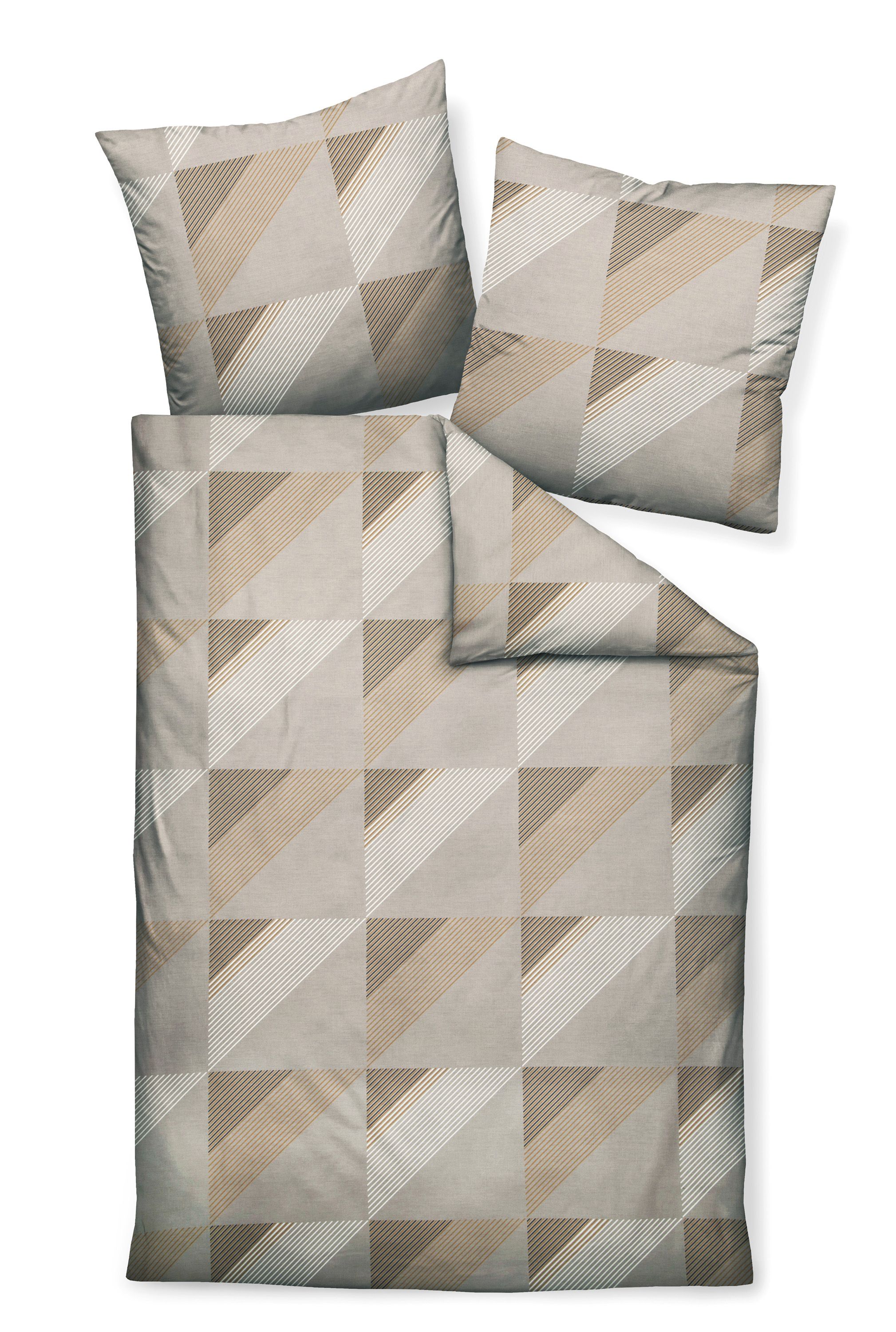 Bettwäsche J. D. Mako-Satin 135x200 cm, mit 1 Kissen