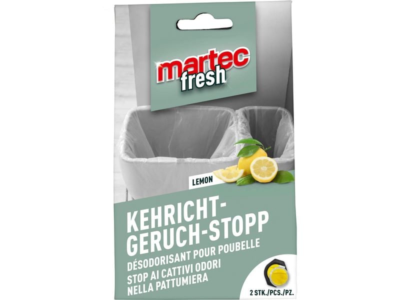 Martec Kehricht-Geruch-Stopp 2 Stück Praktische Duftpads für Abfallkübel