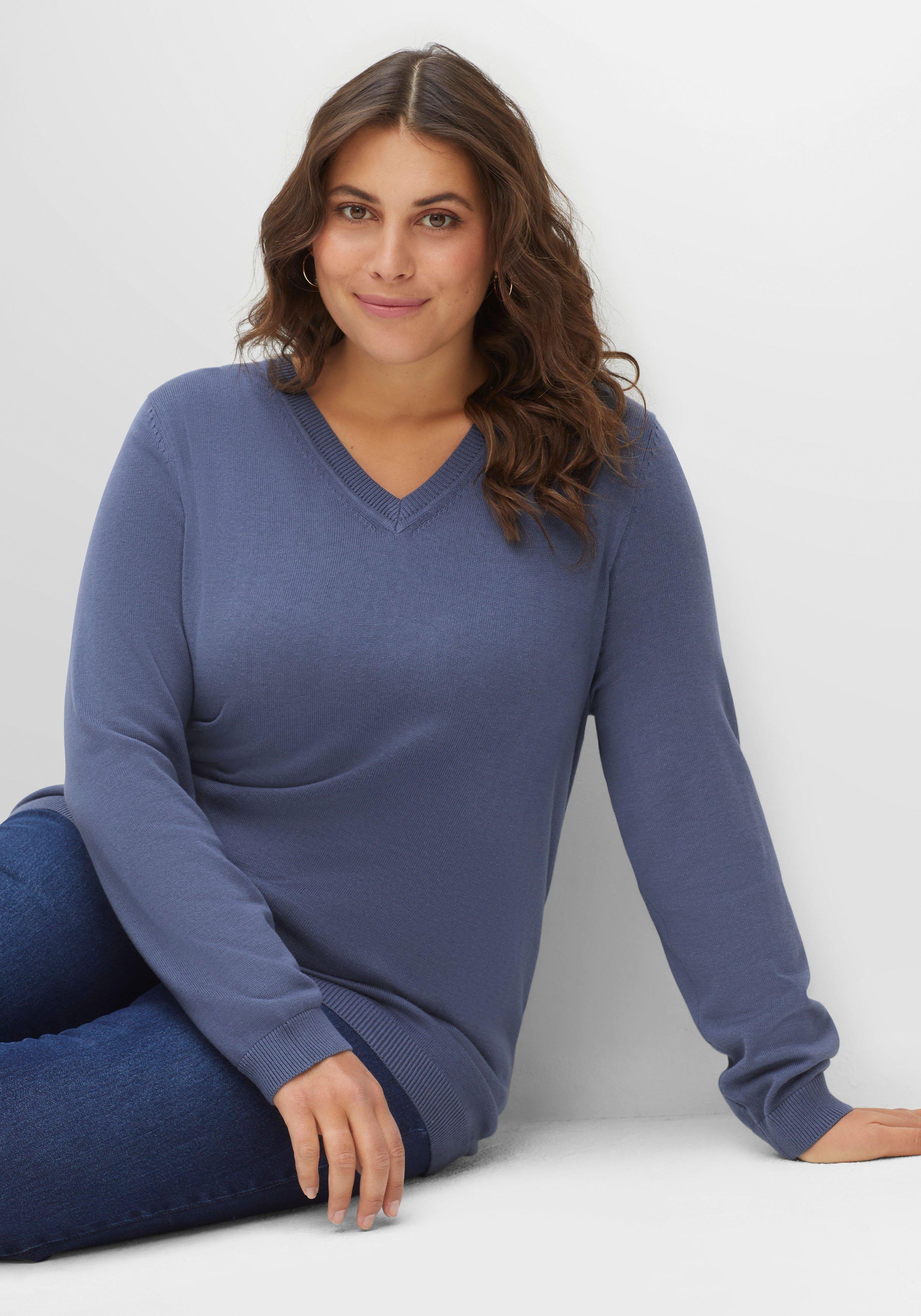 Pullover aus Feinstrick mit V-Ausschnitt