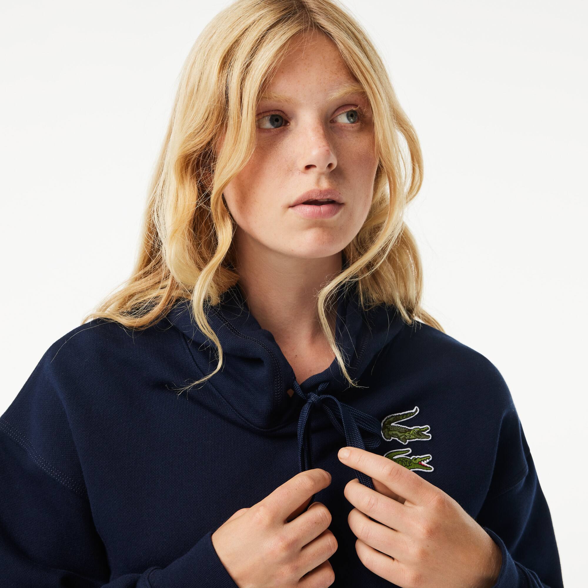 Kultiger Croc-Hoodie Sweatshirts - Blau - Lacoste - Damen