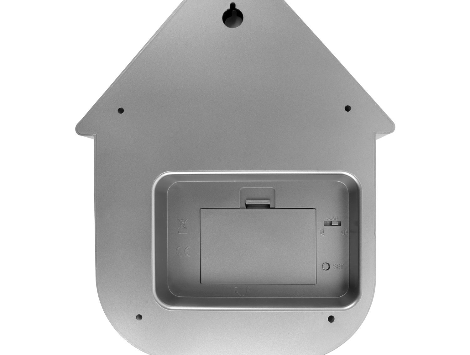 Wall clock Modern Cuckoo ABS metallic silver