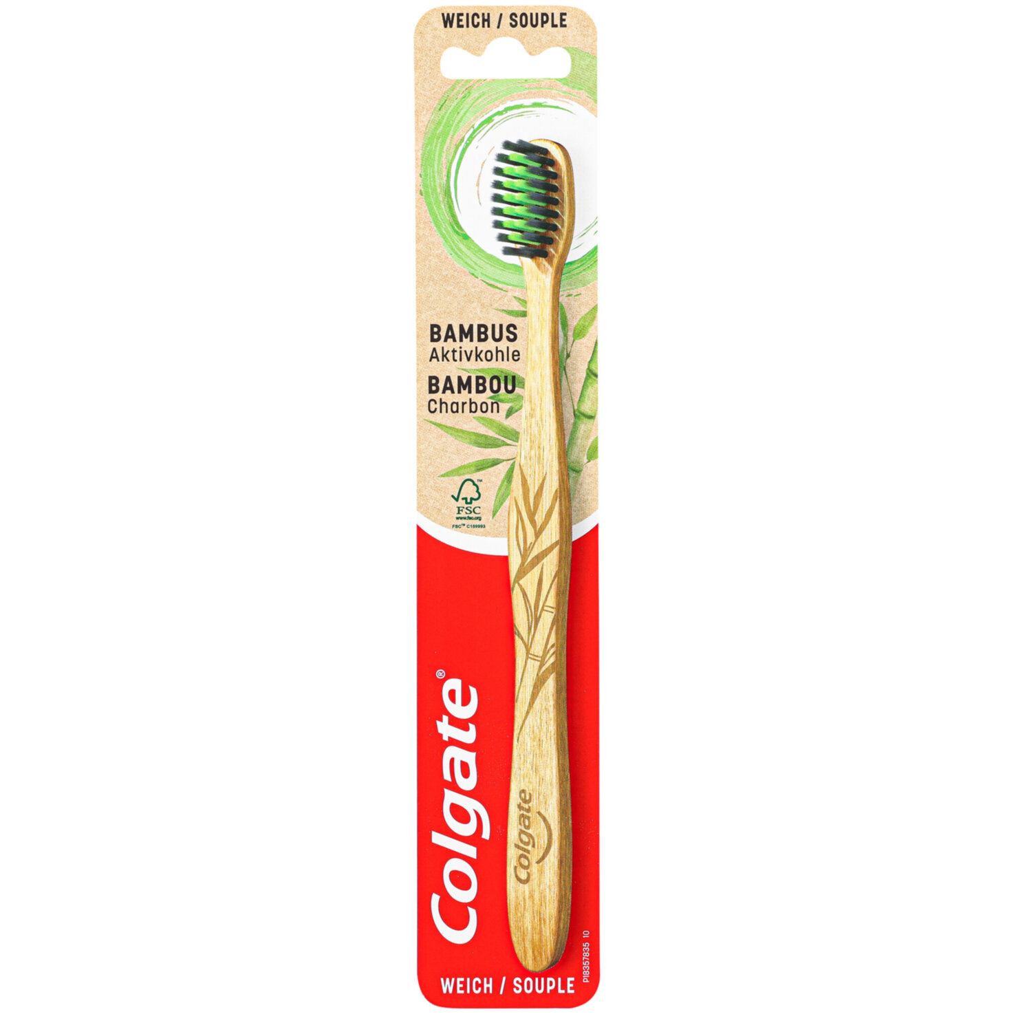 Colgate Bamboo Aktivkohle Weich Zahnbürste