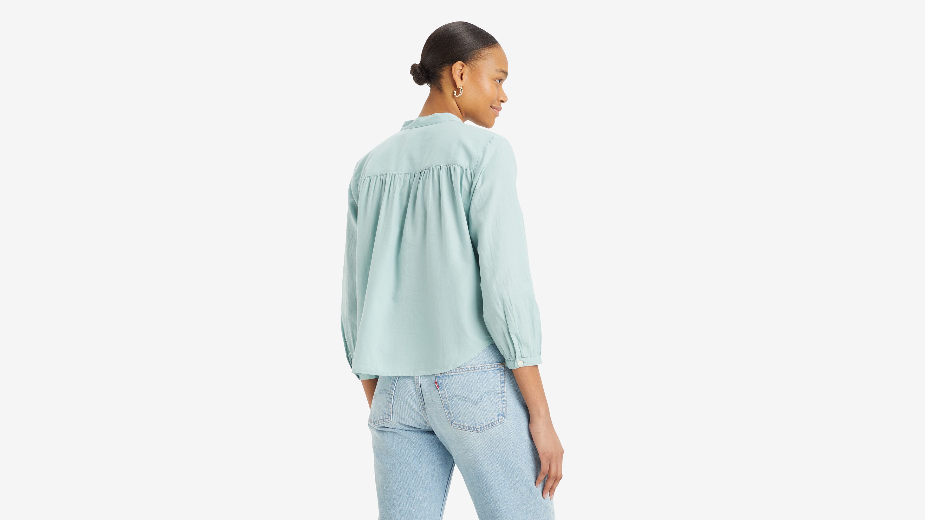 Lilah Blouse - Blue Surf - Blue
