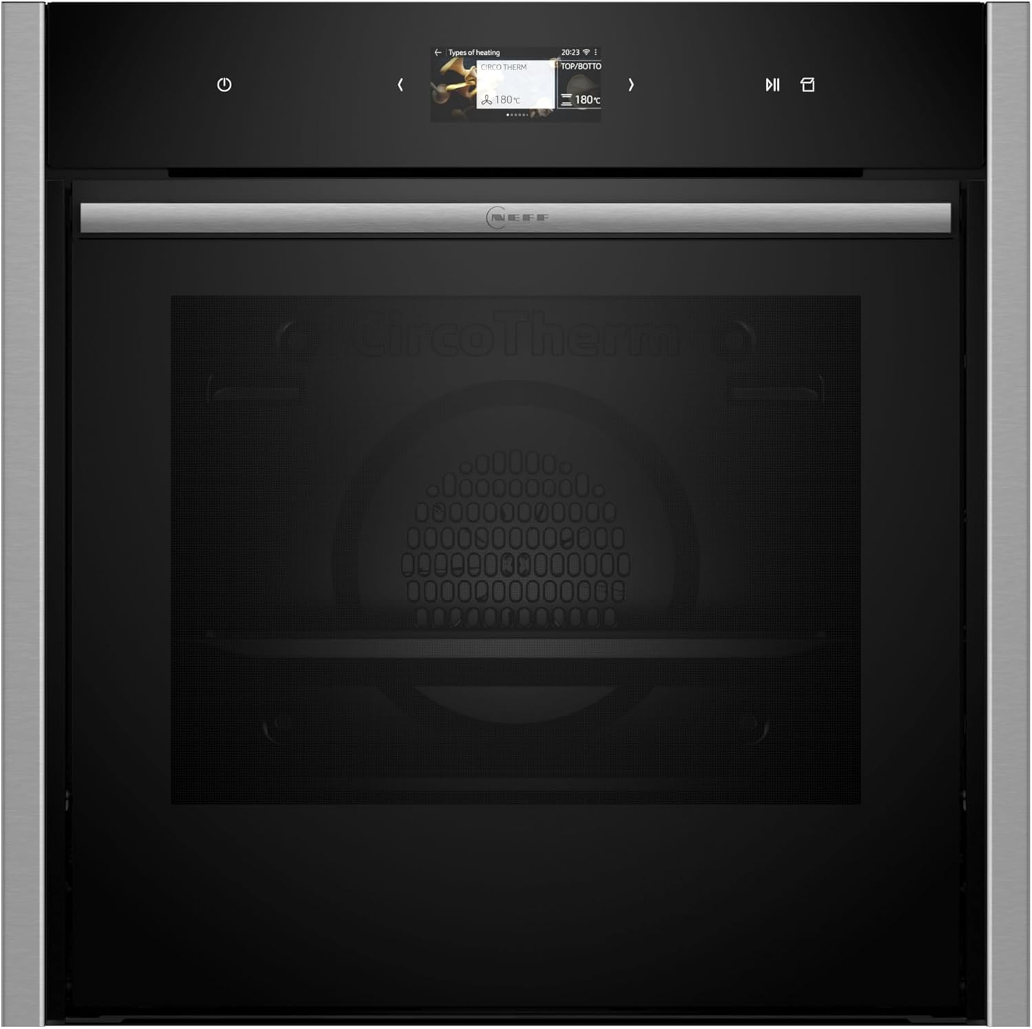 NEFF B64VS31N0, N90, Einbau-Backofen, Integrierbarer Backofen 60 x 60cm, Slide&Hide, Full Touch TFT-Display, Eco Clean mit Easy Clean, Vario Steam, Soft Open & Close, Schwarz