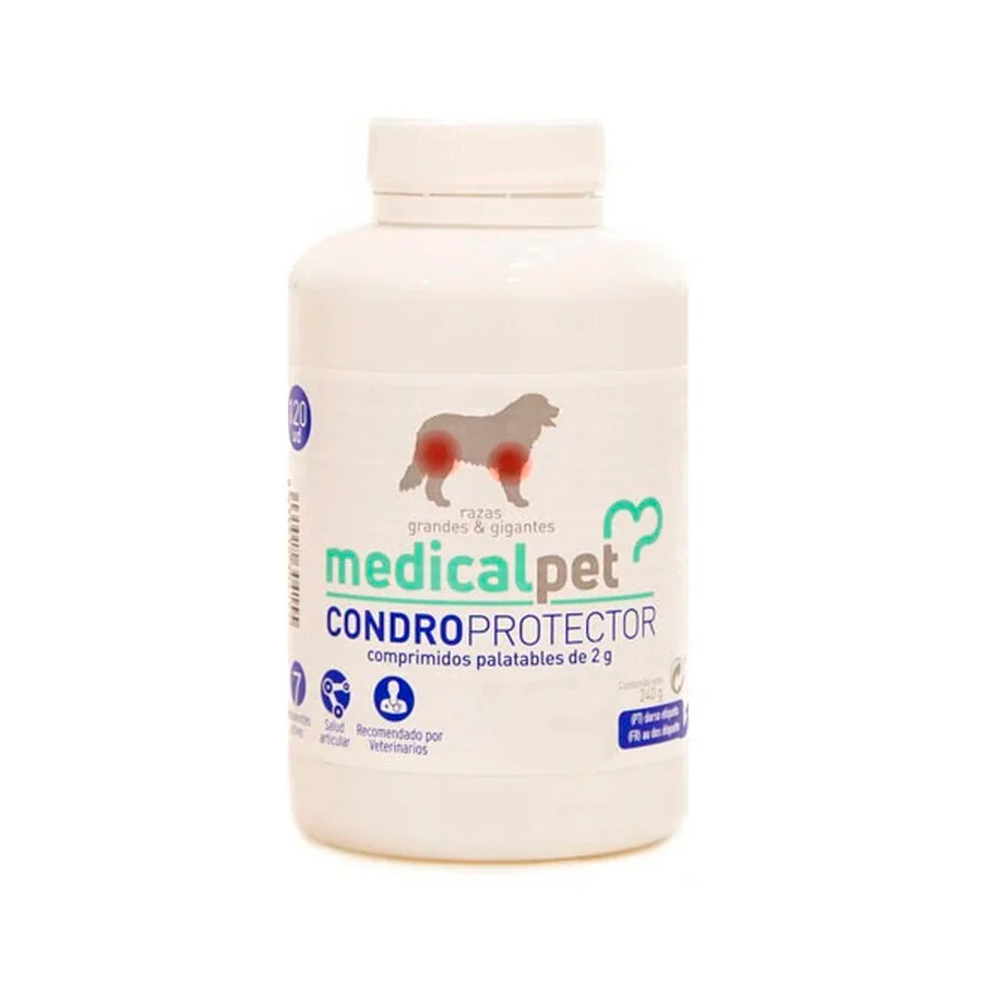 Comprimidos condroprotetores Medicalpet para cães de grande porte e gigantes.