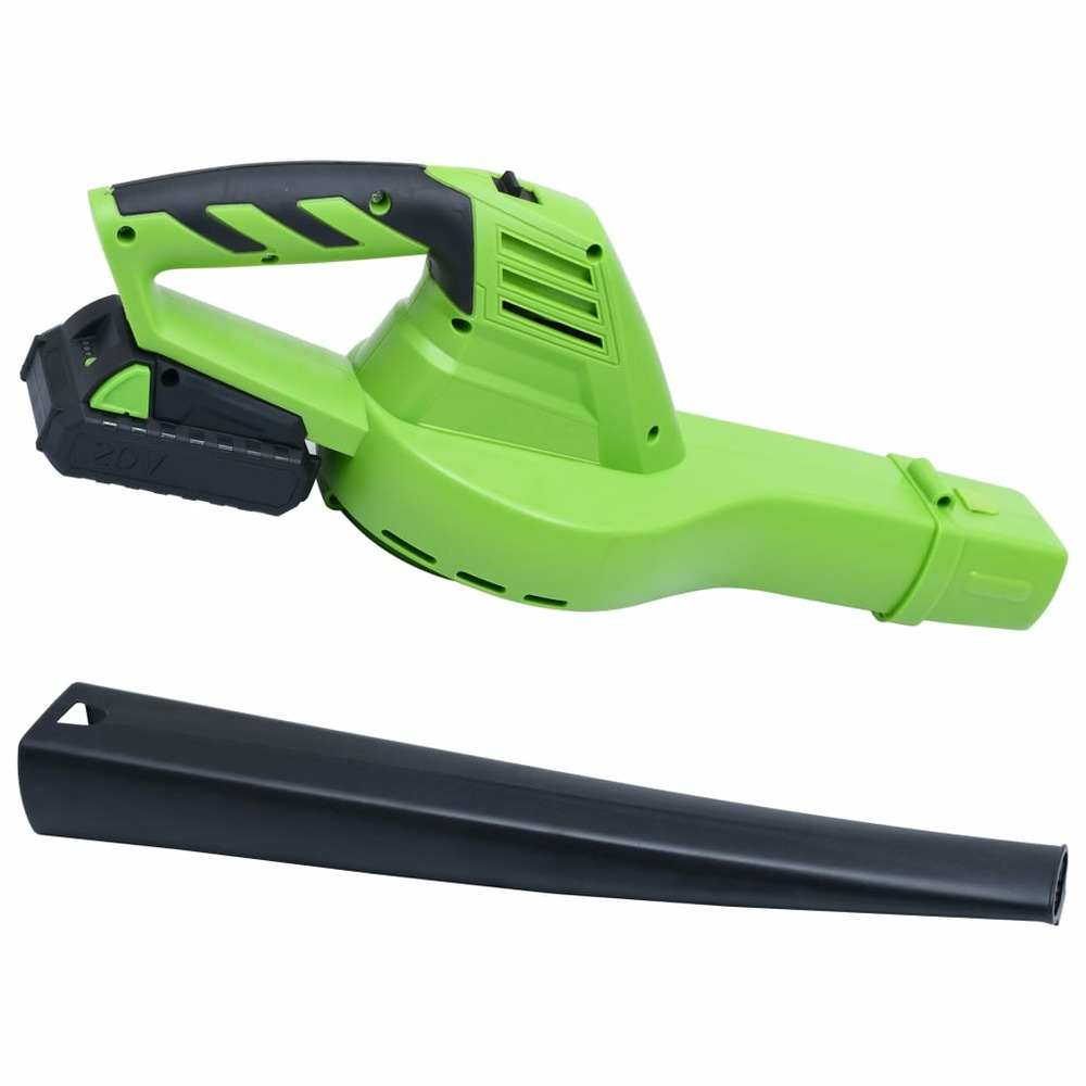 Souffleur à feuilles sans fil et bloc-piles 20v 1500 mah li-ion