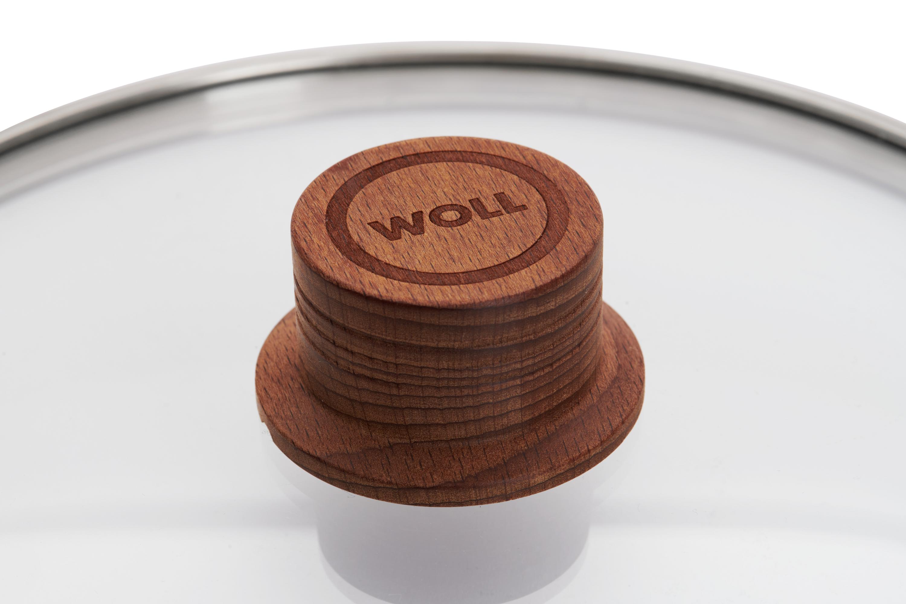Logic Sicherheitsglasdeckel, rund - Deckelknopf: Holz-Knopf