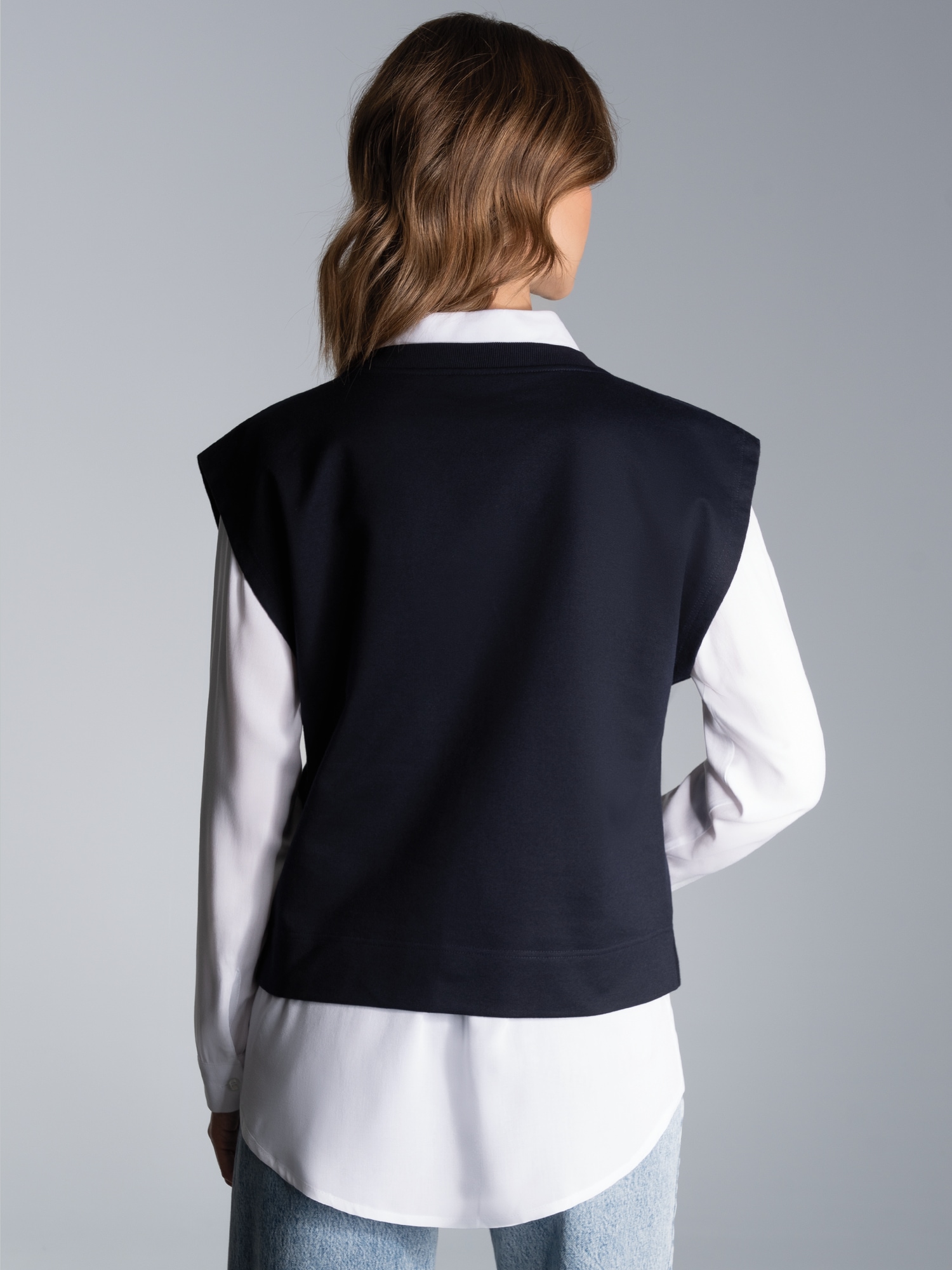 Pullunder mit V-Ausschnitt Navy