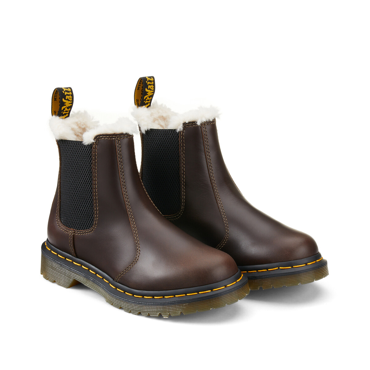 DR. MARTENS<br>Botas Chelsea 2976 Leonore em couro Orleans