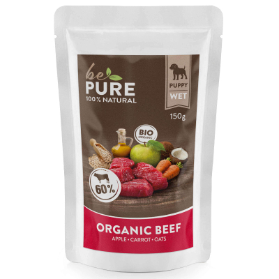 bePure Hundefutter Bio Junior Rind mit Apfel