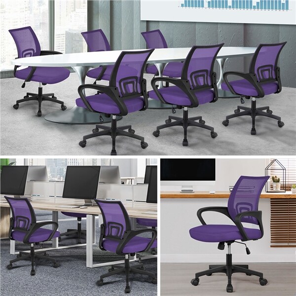 Yaheetech Bürostuhl Ergonomischer Schreibtischstuhl Drehstuhl Chefsessel mit Netzbezug Office Desk Chair