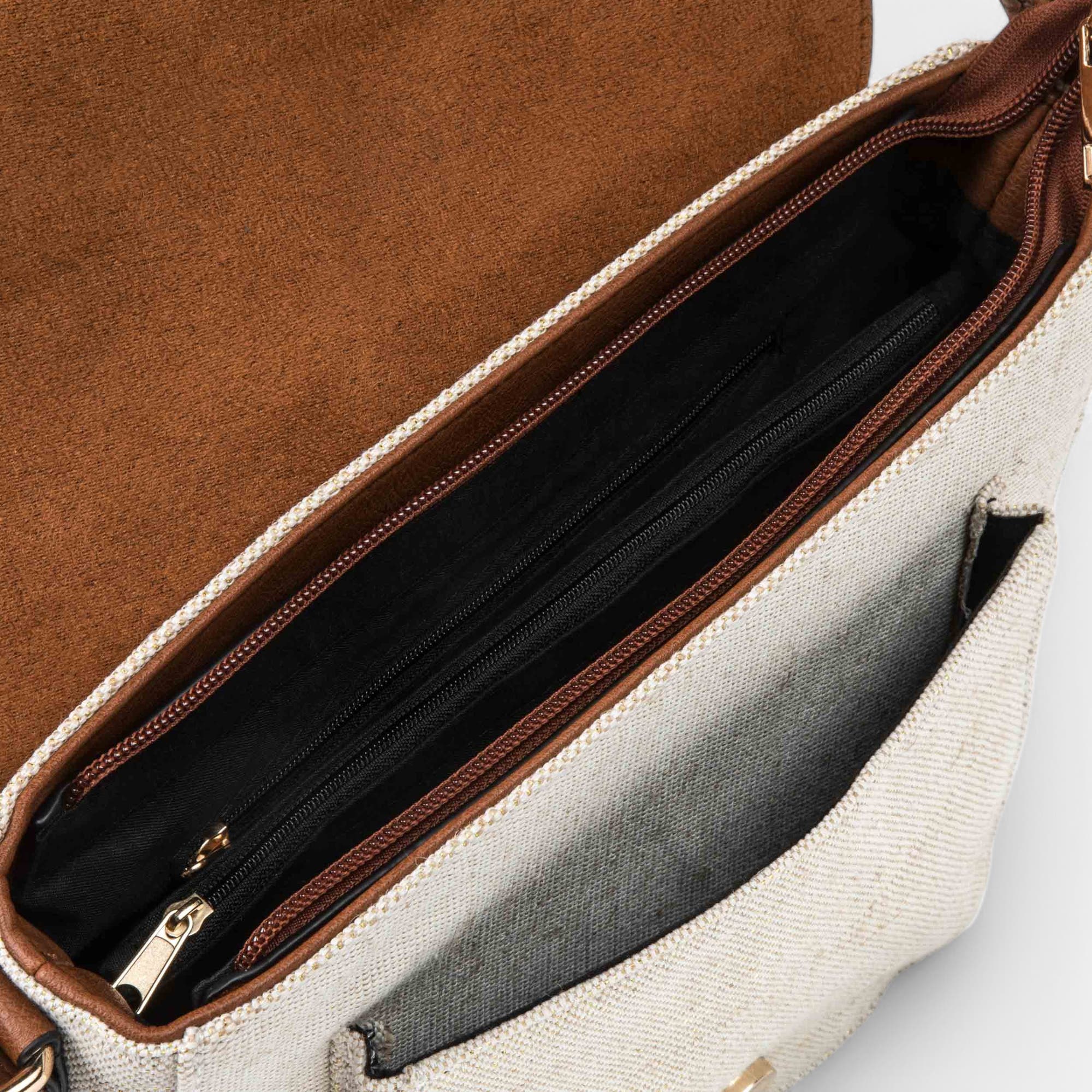 Sac bandoulière or