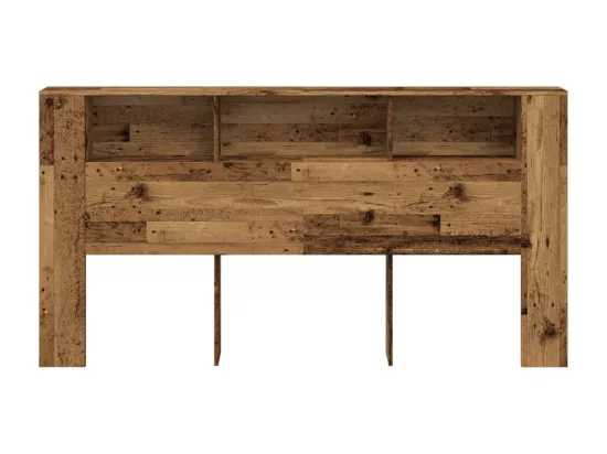 Armoire de tête de lit vieux bois 200x18,5x102,5 cm