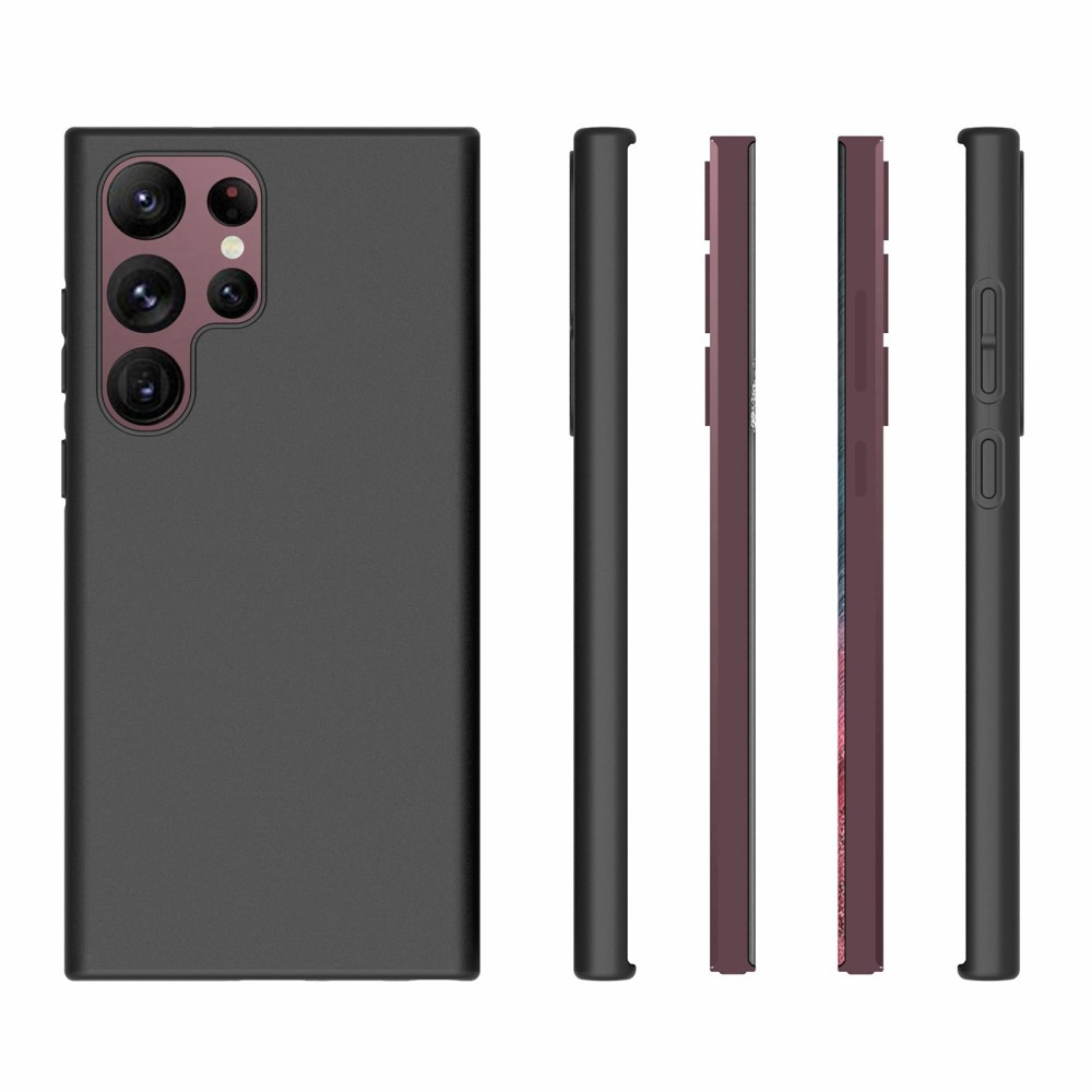 Samsung Galaxy S23 Ultra 5G Soft Touch Gummi Case Hülle - Schwarz (Matt)