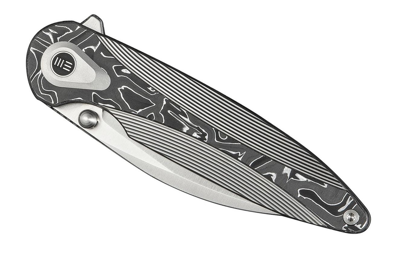 WE Knife Zenthra WE24021C-4 Satin M390 Satin/Gray Titanium Aluminum Foil Carbon Inlay, zakmes