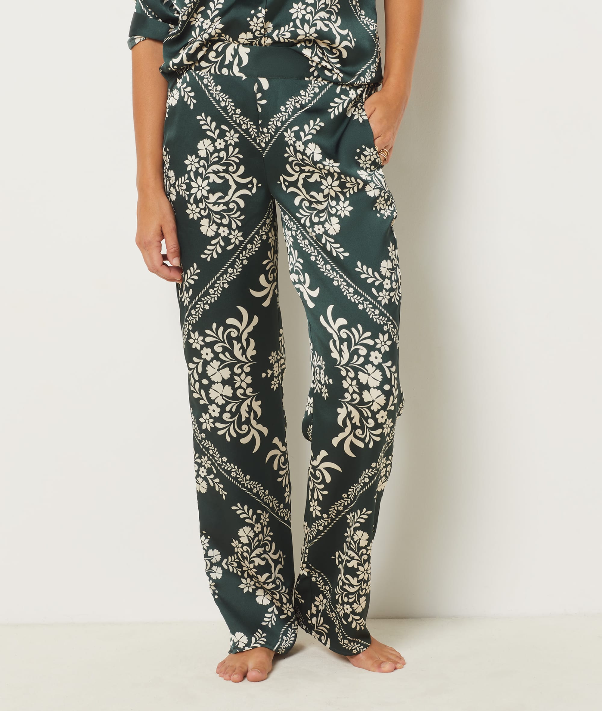 Pantalon de pyjama satiné