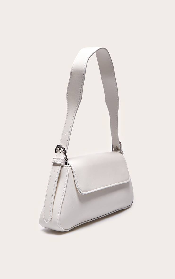 Blanc Sac À Bandoulière Simple Trapèze