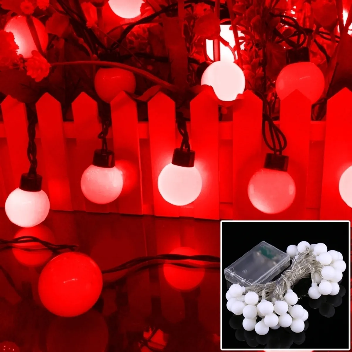 Wewoo Guirlande LED 4m - Rouge