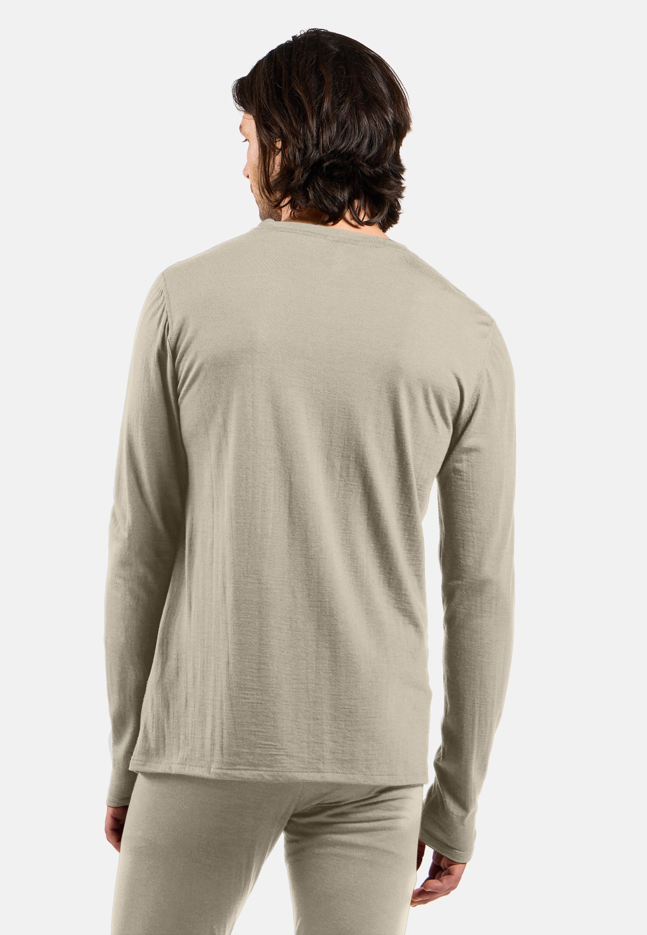 Natural Merino 160 Base Layer Langarmshirt in agate gray