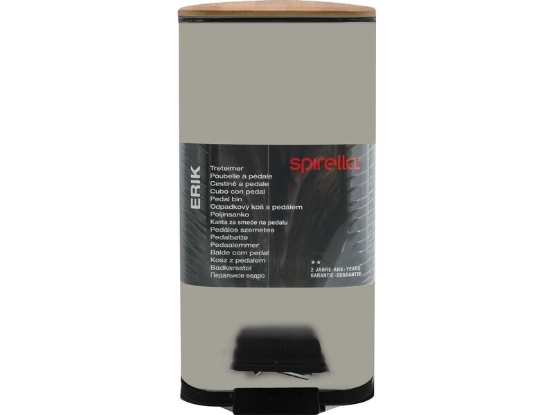 spirella Treteimer Erik 5 l, Taupe Kosmetikeimer mit Soft-Close und Inneneimer