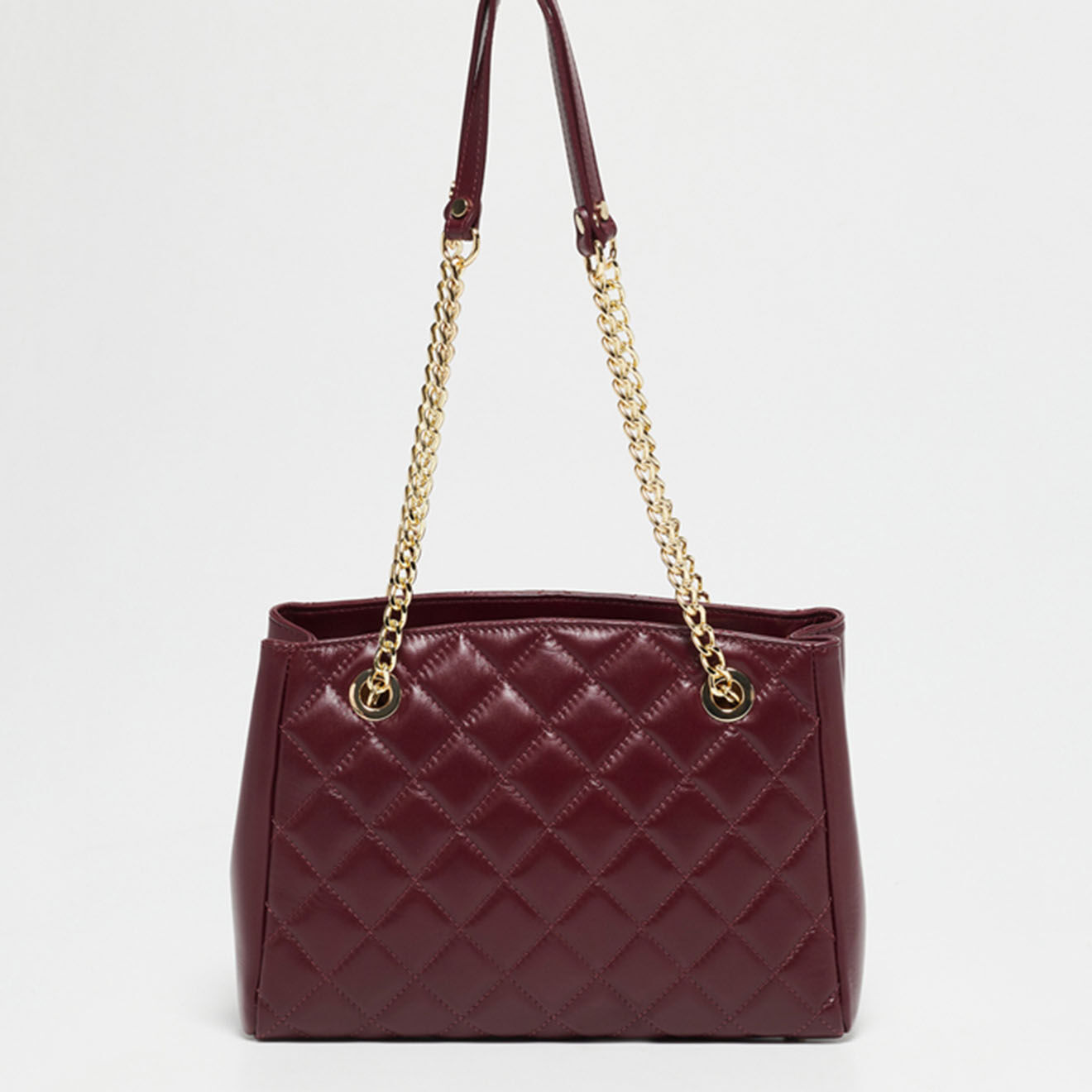 Christian Laurier Sac Porté Epaule en Cuir Pauline bordeaux - 28x19.5x12 cm