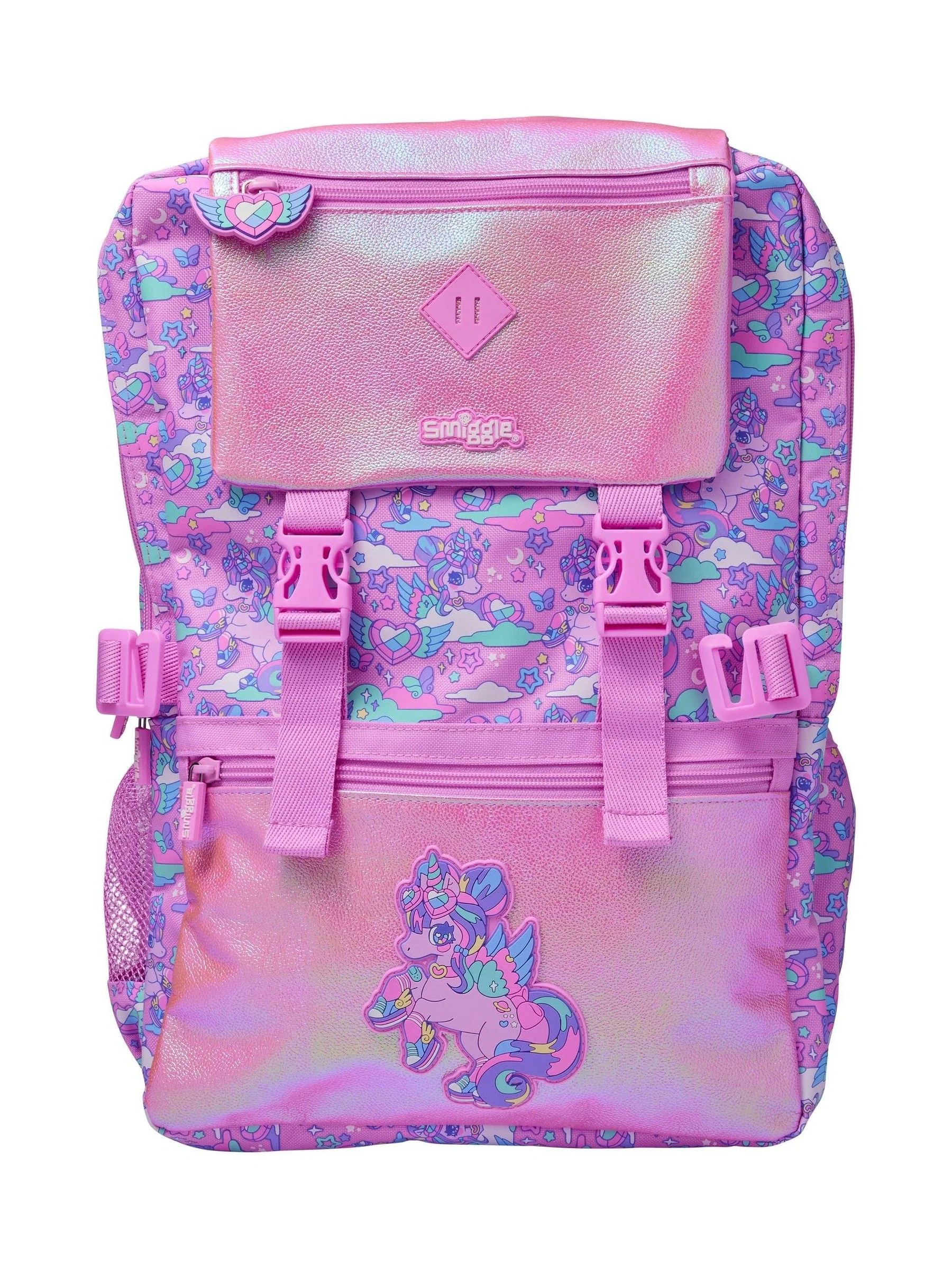 Roze - Smiggle Trailblazer Foldover Attach Backpack