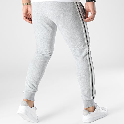 Pantalon Jogging A Bandes MMFP00337 Gris Chiné