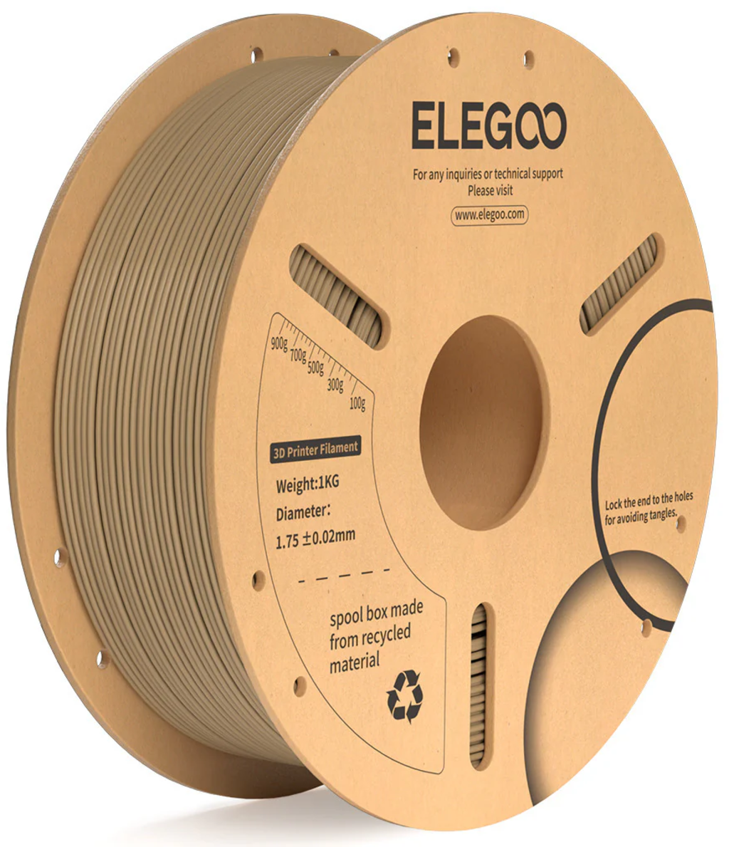 Elegoo  PLA+ Wood, 1,75 mm / 1000 g    Modifiziertes PLA mit hoher Festigkeit in Holz