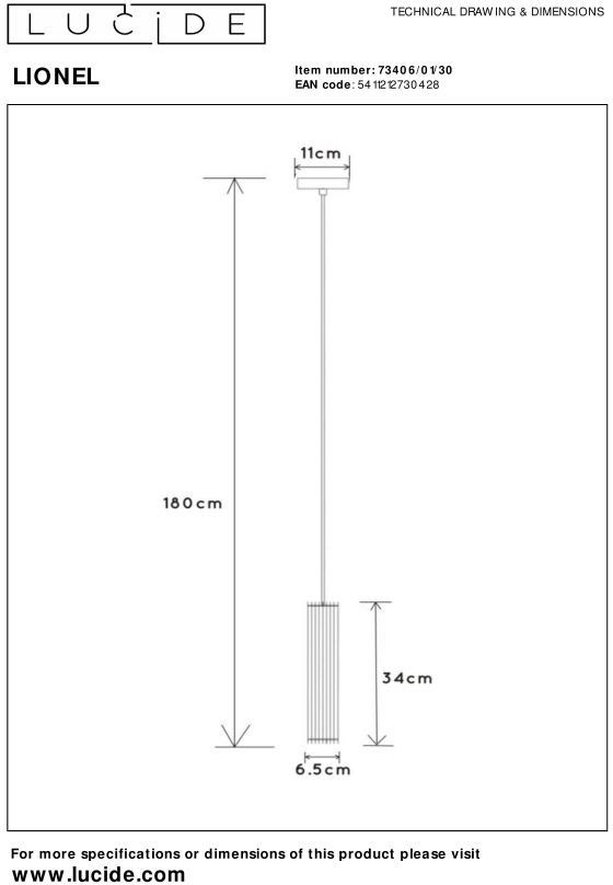 Lucide Lionel Hanglamp