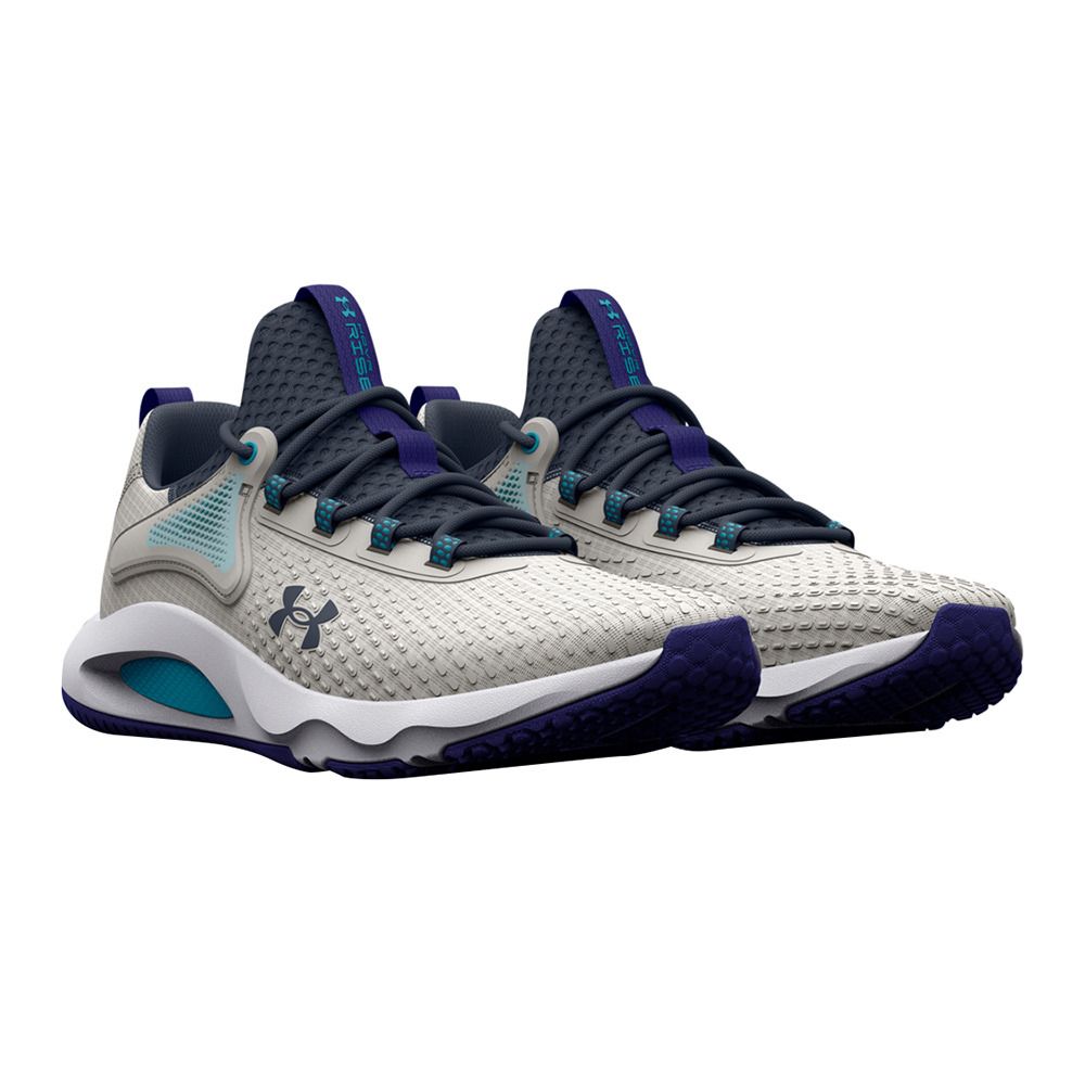 Under Armour UA HOVR RISE 4 - Chaussures training Homme gray mist/sonar blue/downpour gray