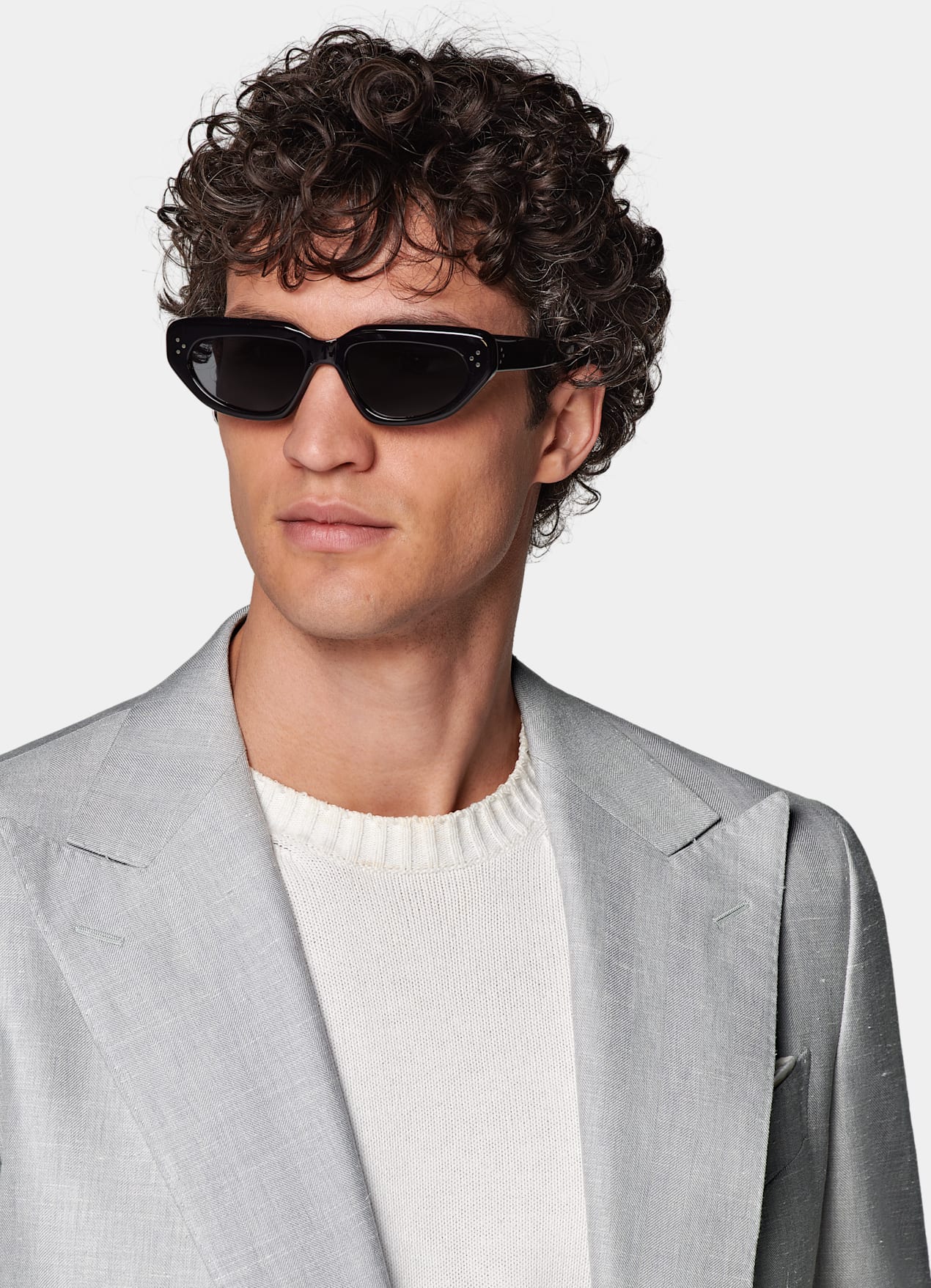 Costume Havana coupe Tailored gris clair