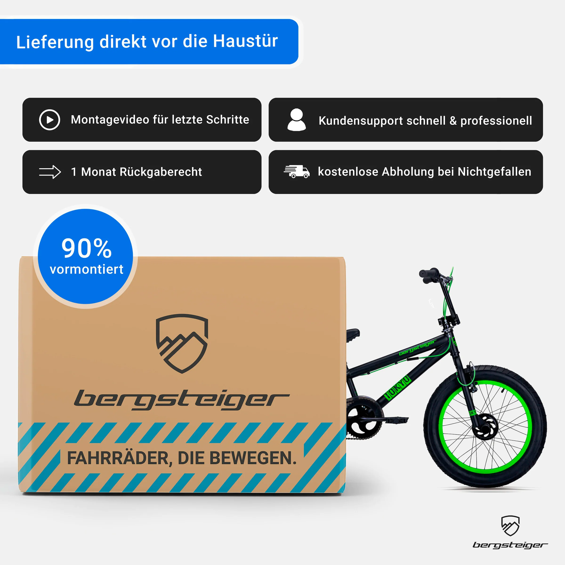Bergsteiger BMX Tokyo 20 Zoll | all black (matt)