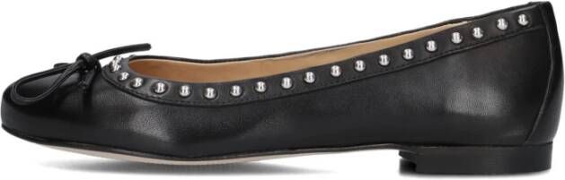 Blasz Zwarte Leren Ballerina's met Studs