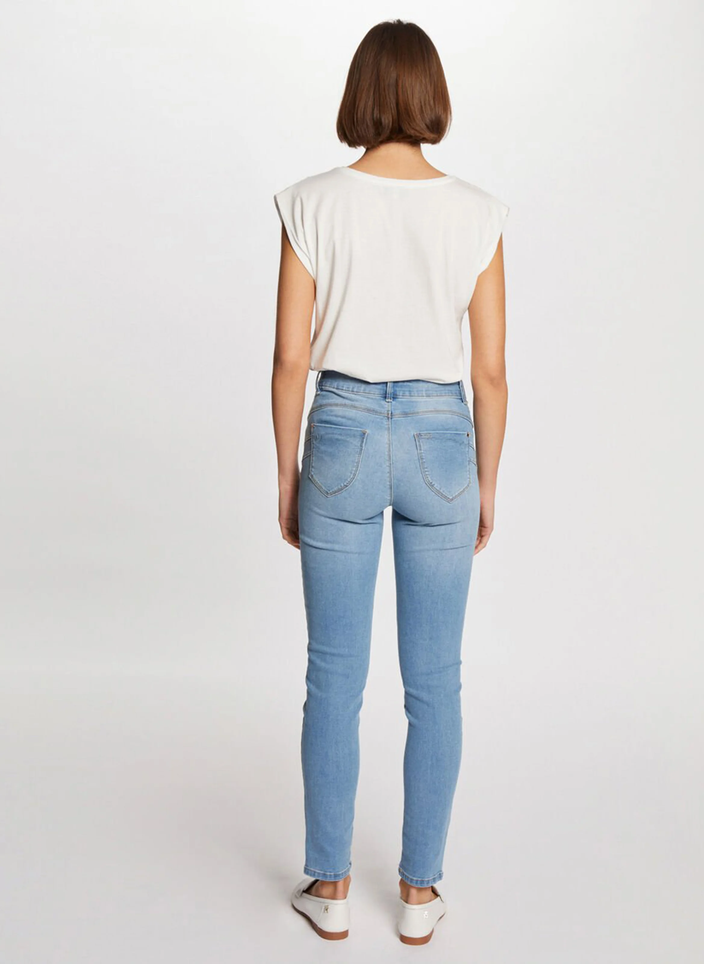PARDA - Jean slim-fit brut en coton mélangé | Bleu