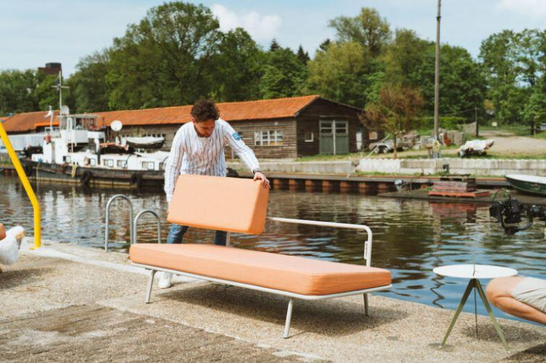 Weltevree Sofabed slaapbank loungebank faded orange