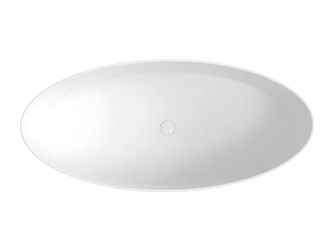 baignoire îlot OMNIRES ROMA M+ 159X72 CM couleur : blanc finition : mat