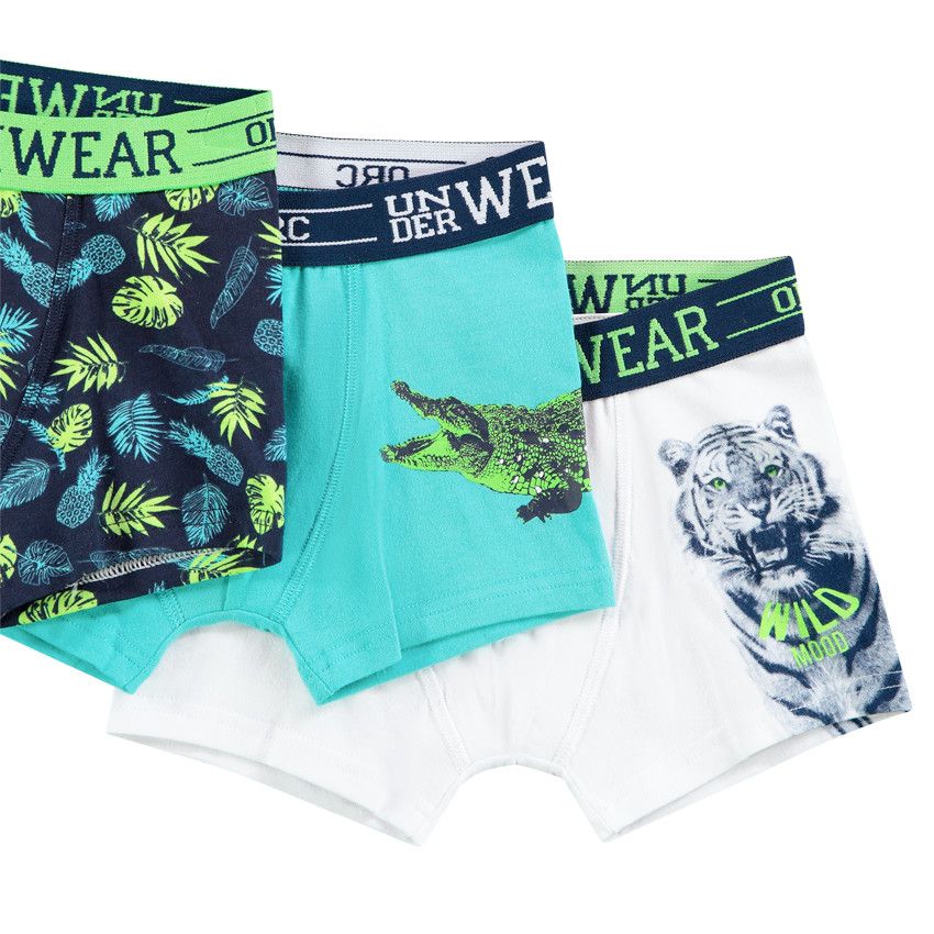 Lot de 3 boxers pour garçon - Bleu marine