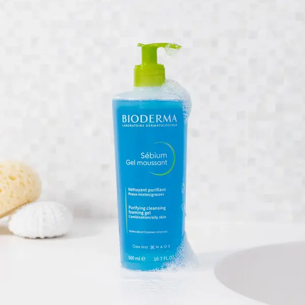 Bioderma Sébium Gel de Limpeza Espumante Purificante para Pele Mista a Oleosa 500ml