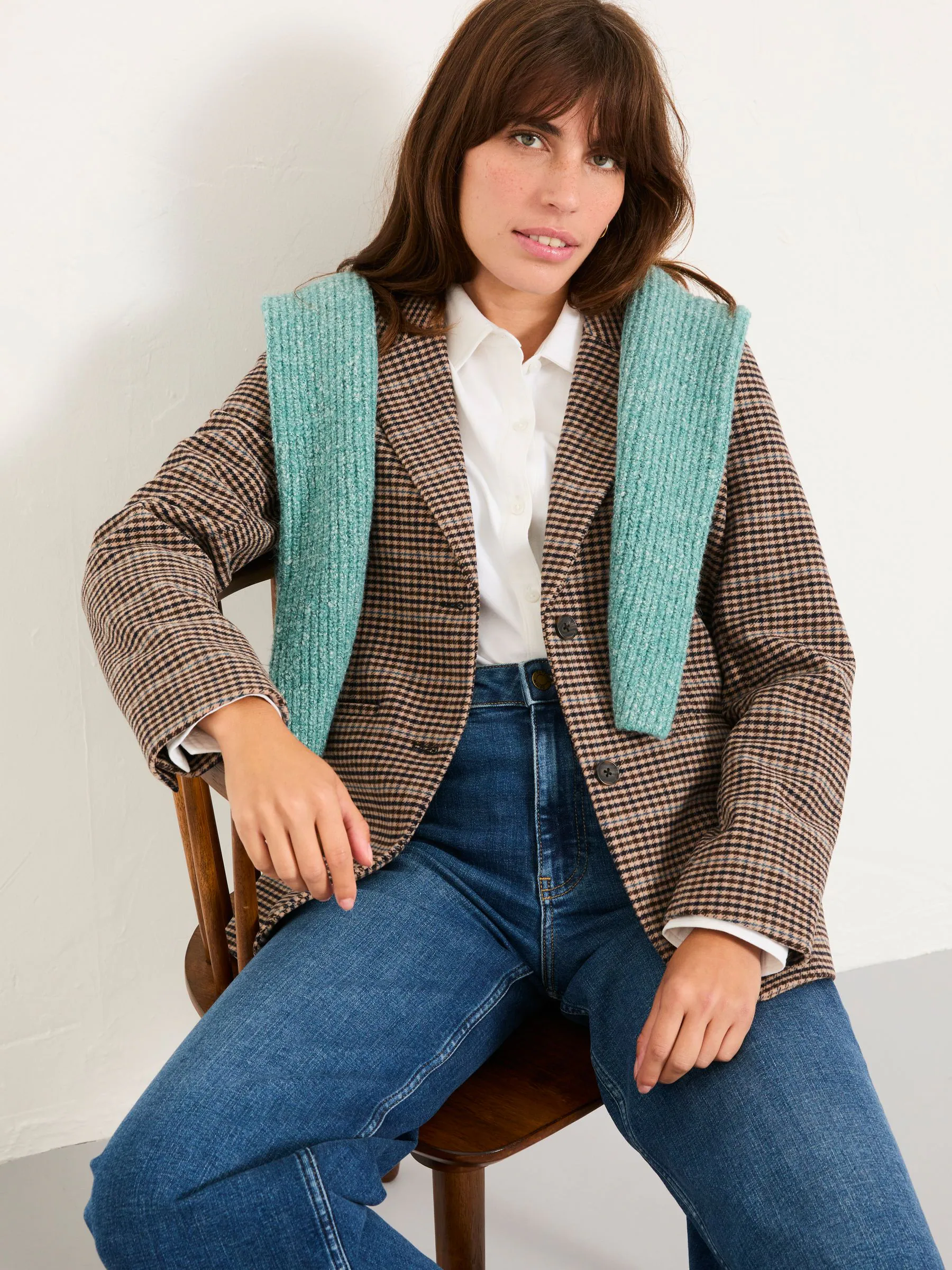 FatFace Geruite Blazer